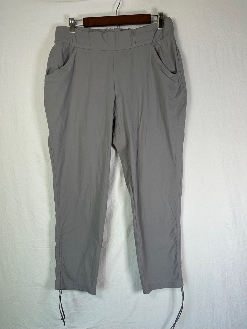 Light Gray Drawstring Ankle Pants